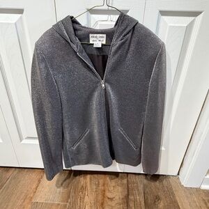 Focus 2000 Shimmering Gray Hooded Blazer
